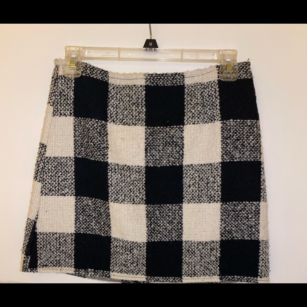 Forever 21 Black and White Plaid Skirt